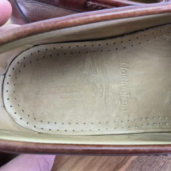 Allen Edmonds Nottingham Brown Kiltie Woven Lace Tassel Daily Loafer Mens 11.5 D